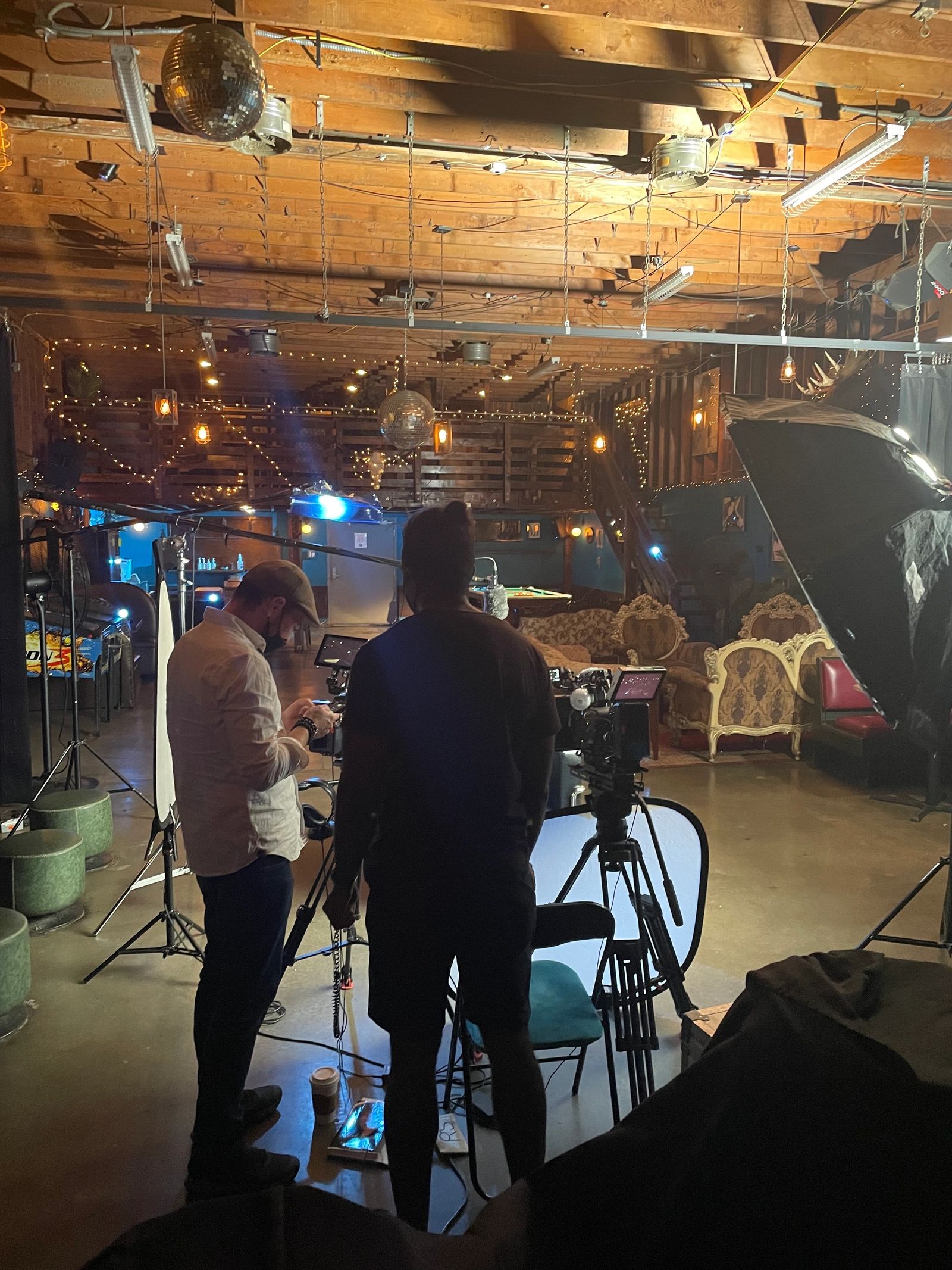 Camera operators preparing a scene at our Chinatown space
